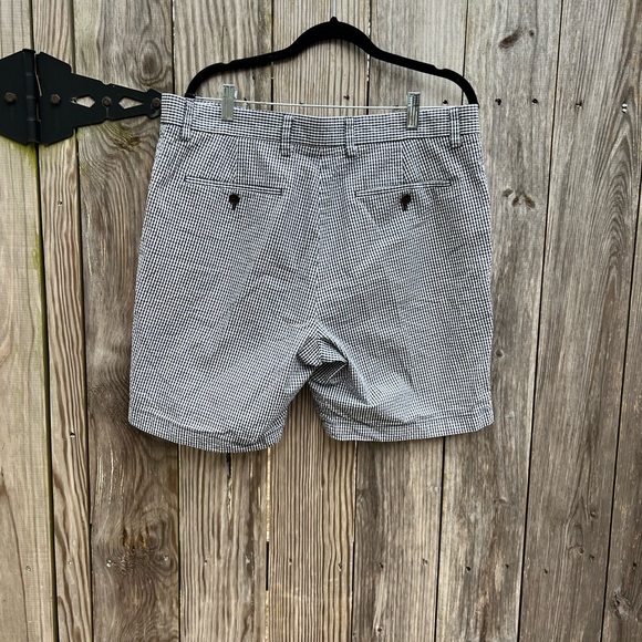 Banana Republic Aiden Short Chino Cotton Flat Front Gingham Men's Size 34 - Picture 7 of 9